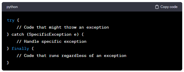 Structuring Exception Handling Code
